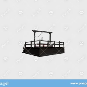 Wooden Gallows Stage Vector