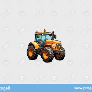 Tractor isolated on white background