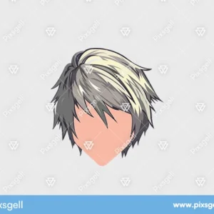 Anime Men Hairstyle Vector