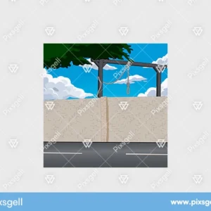 Cartoon Gallows Vector