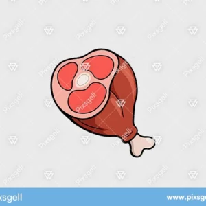 Chicken Leg Cartoon Vector