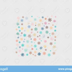 Cute Vector Flower Stars Pattern