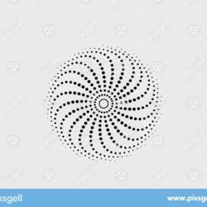 Dot Spiral Sun Vector