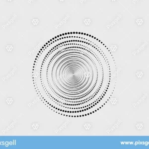 Halftone Dot Circle Pattern