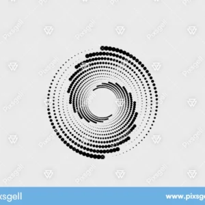 Halftone Dot Circle Vector