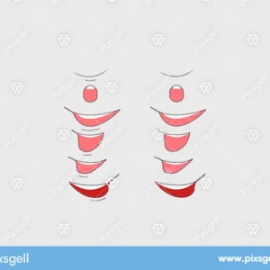 Lips Cartoon Style Vector