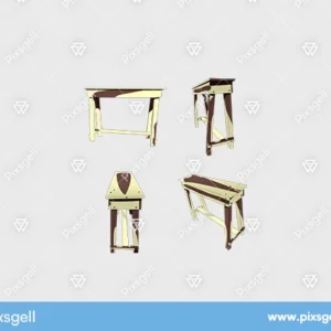 Realistic School Bench Vector