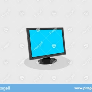 Realistic Vector Computer Monitor