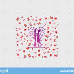 Valentine's Day couple vector