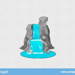 Waterfall Cartoon Vector